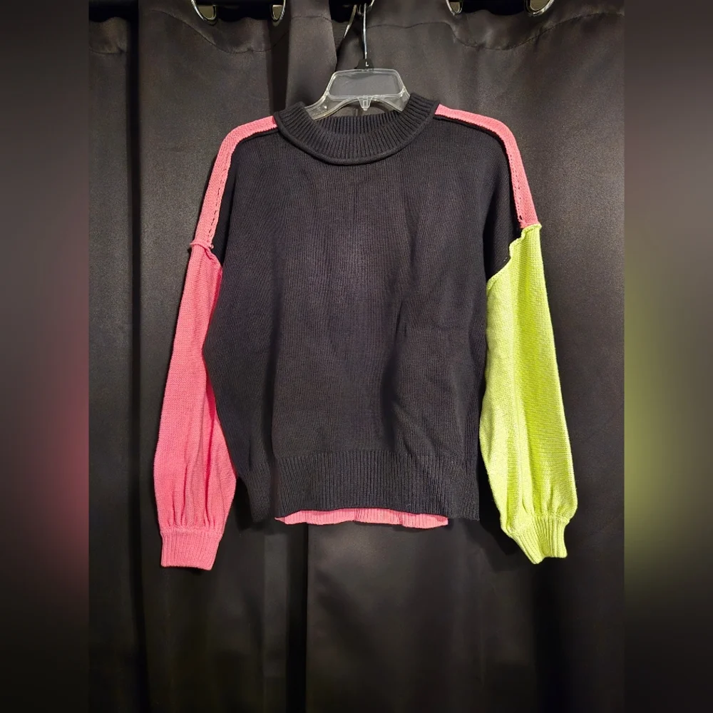 Forever 21 Colorblock Knit Sweater | 90s Retro Vibes | Size S